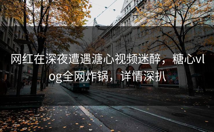 网红在深夜遭遇溏心视频迷醉，糖心vlog全网炸锅，详情深扒